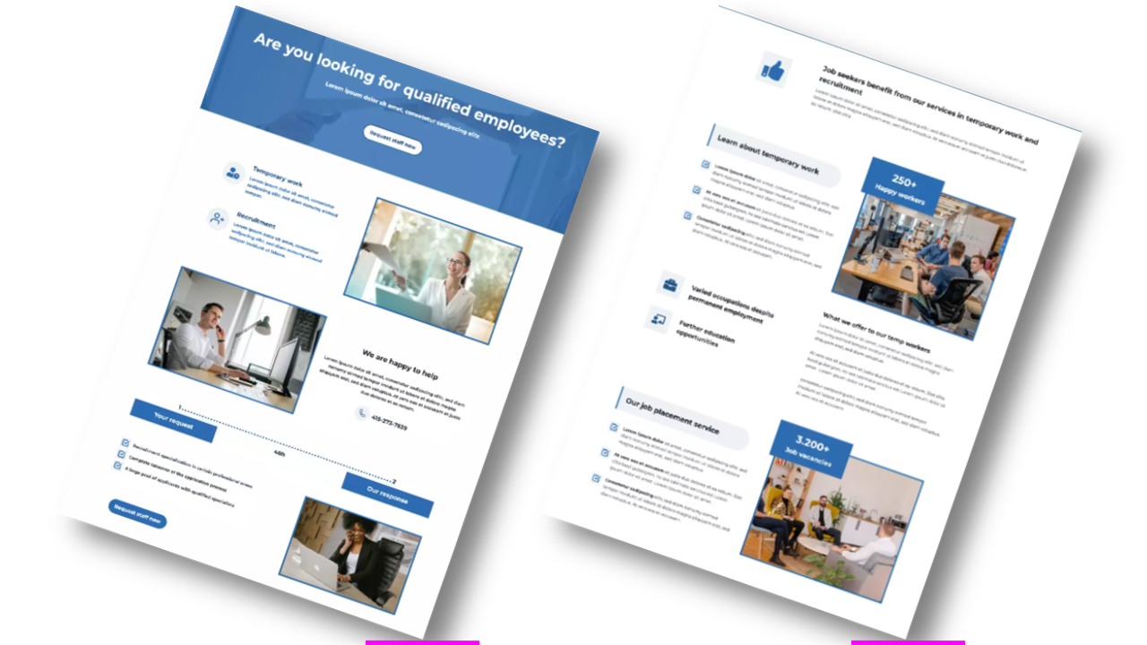 Temp Agency Job Recruitment Website Template for WordPress