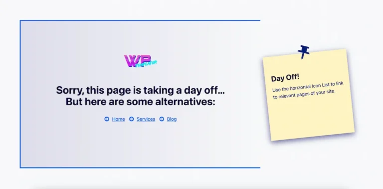 Kreative 404-Fehler Seite für Kadence Blocks.